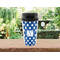 Polka Dots Travel Mug Lifestyle (Personalized)