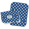 Polka Dots Two Rectangle Burp Cloths - Open & Folded