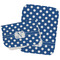 Polka Dots Burp Cloths - Fleece - Set of 2 w/ Initial