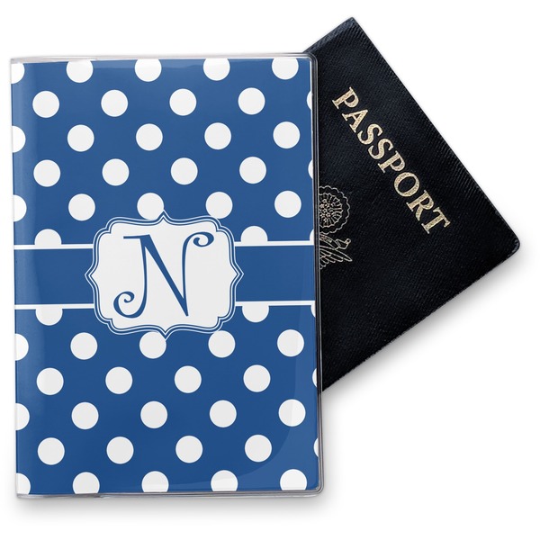 Custom Polka Dots Vinyl Passport Holder (Personalized)