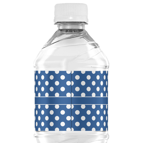 Polka Dots Water Bottle Label - Back View