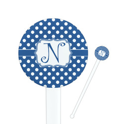 Polka Dots Round Plastic Stir Sticks (Personalized)