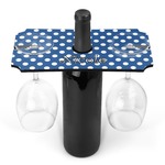 Polka Dots Wine Bottle & Glass Holder (Personalized)