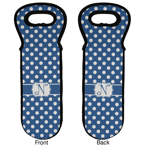 Polka Dots Wine Tote Front & Back