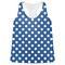 Polka Dots Womens Racerback Tank Top - X Large