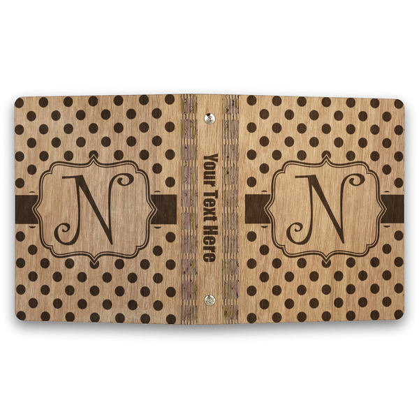 Polka Dots Wood 3-Ring Binders - 1" Half-Letter - Approval