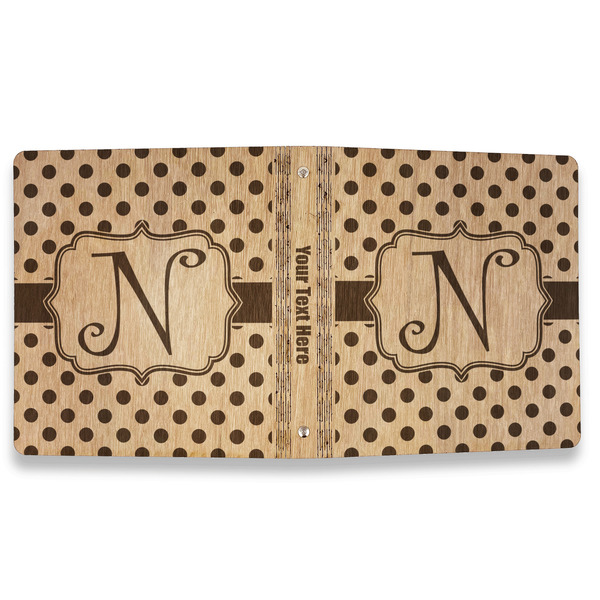 Polka Dots Wood 3-Ring Binders - 1" Letter - Approval