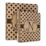 Polka Dots Wood 3-Ring Binder (Personalized)