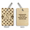 Polka Dots Wood Luggage Tags - Rectangle - Approval