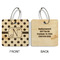 Polka Dots Wood Luggage Tags - Square - Approval