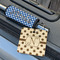 Polka Dots Wood Luggage Tags - Square - Lifestyle