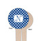 Polka Dots Wooden 4" Food Pick - Round - Single Sided - Front & Back