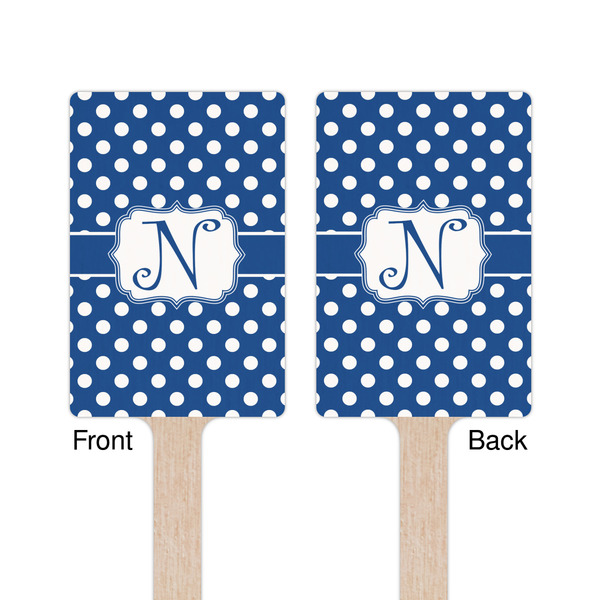 Polka Dots Wooden 6.25" Stir Stick - Rectangular - Double Sided - Front & Back