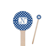 Polka Dots Round Wooden Stir Sticks (Personalized)