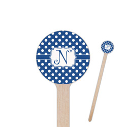 Polka Dots 6" Round Wooden Stir Sticks - Double Sided (Personalized)