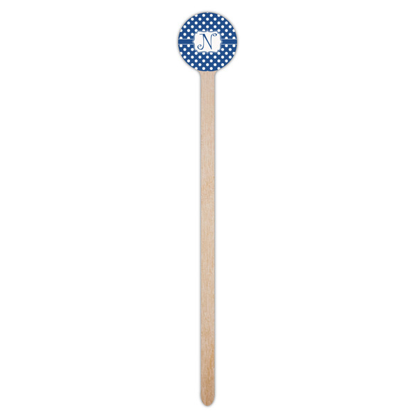 Polka Dots Wooden 7.5" Stir Stick - Round - Single Stick