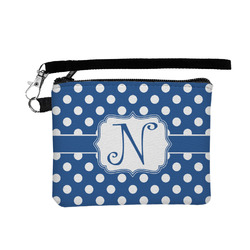 Polka Dots Wristlet ID Case w/ Initial