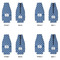 Polka Dots Zipper Bottle Cooler - Set of 4 - APPROVAL