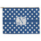 Polka Dots Zipper Pouch Large (Front)