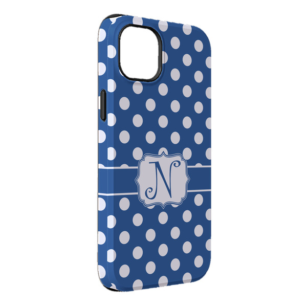 Custom Polka Dots iPhone Case - Rubber Lined - iPhone 14 Plus (Personalized)