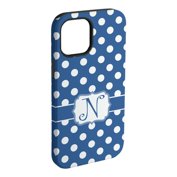 Custom Polka Dots iPhone Case - Rubber Lined - iPhone 15 Pro Max (Personalized)