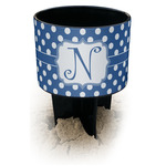 Polka Dots Black Beach Spiker Drink Holder (Personalized)