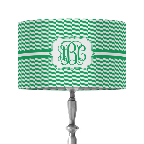 Zig Zag 12" Drum Lampshade - ON STAND (Fabric)