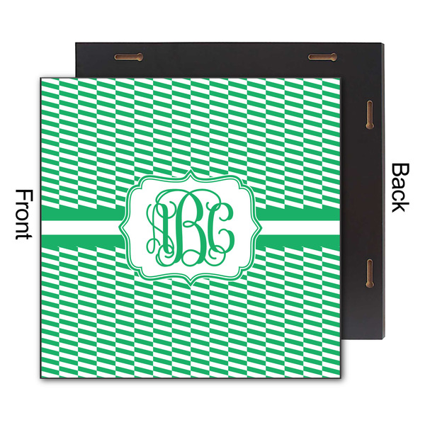 Zig Zag 12x12 Wood Print - Front & Back View