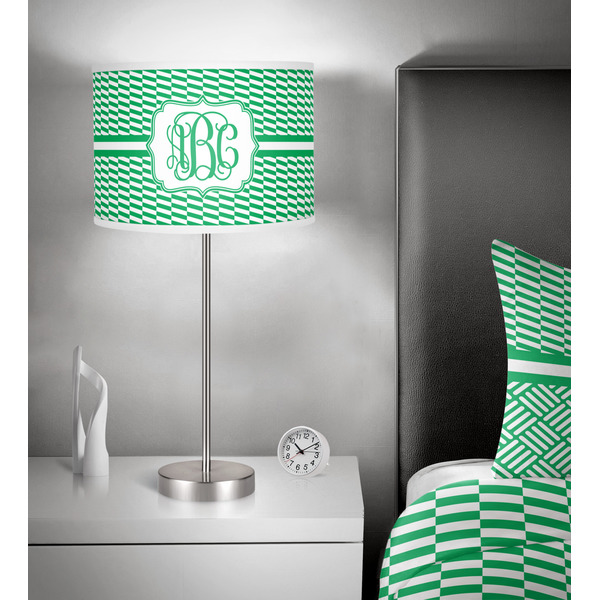 Zig Zag 13 inch drum lamp shade - in room