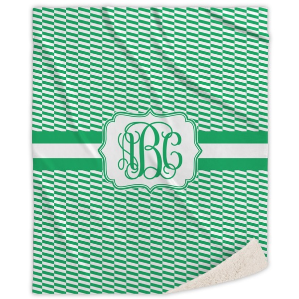 Custom Zig Zag Sherpa Throw Blanket (Personalized)