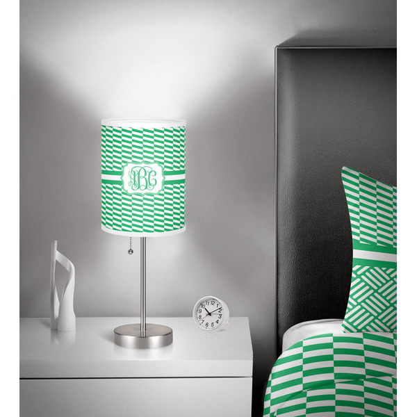 Zig Zag 7 inch drum lamp shade - in room