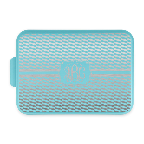 Custom Zig Zag Aluminum Baking Pan with Teal Lid (Personalized)