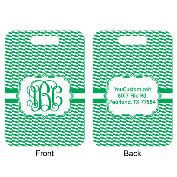Zig Zag Aluminum Luggage Tag (Front + Back)