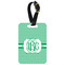 Zig Zag Metal Luggage Tag w/ Monogram