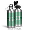 Zig Zag Aluminum Water Bottle - Alternate lid options
