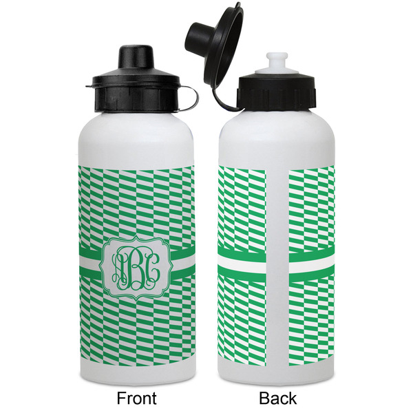 Zig Zag Aluminum Water Bottle - White APPROVAL