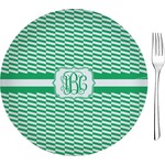 Zig Zag 8" Glass Appetizer / Dessert Plates - Single or Set (Personalized)