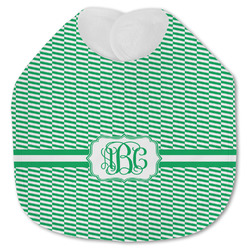 Zig Zag Jersey Knit Baby Bib w/ Monogram