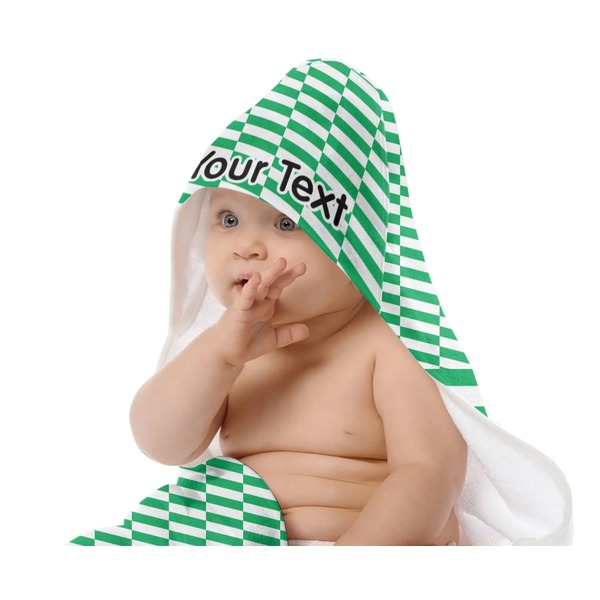 Zig Zag Baby Hooded Towel on Child