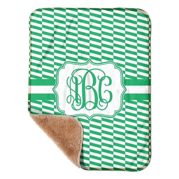 Custom Zig Zag Sherpa Baby Blanket - 30" x 40" w/ Monograms