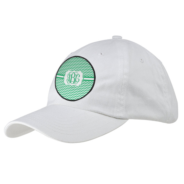 Custom Zig Zag Baseball Cap - White (Personalized)