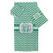Zig Zag Bath Towel Set - 3 Pcs (Personalized)