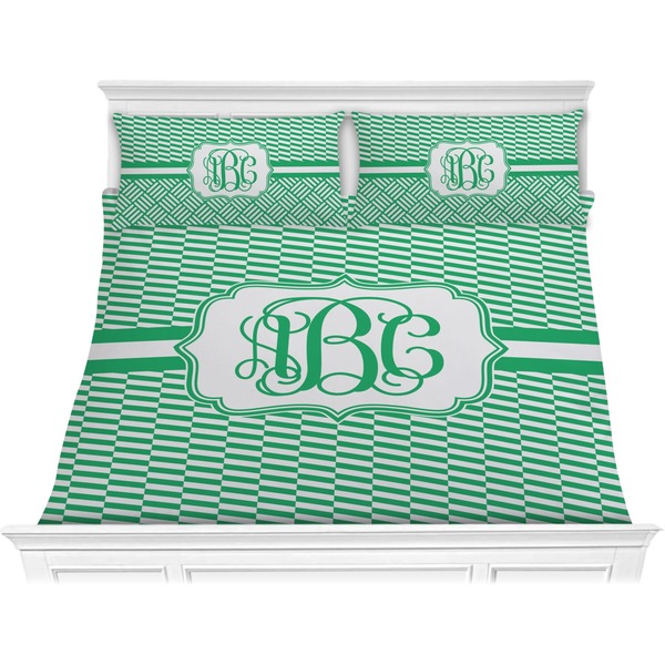 Custom Zig Zag Comforter Set - King (Personalized)