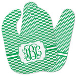 Zig Zag Baby Bib w/ Monogram