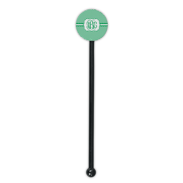 Zig Zag Black Plastic 5.5" Stir Stick - Round - Single Stick