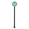 Zig Zag Black Plastic 5.5" Stir Stick - Round - Single Stick