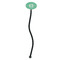Zig Zag Black Plastic 7" Stir Stick - Oval - Single Stick