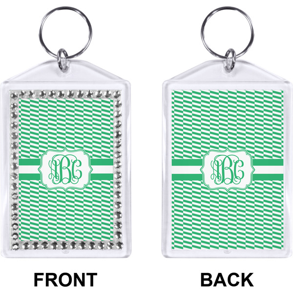 Zig Zag Bling Keychain (Front + Back)