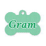 Zig Zag Bone Shaped Dog ID Tag - Small (Personalized)