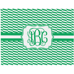 Zig Zag Woven Fabric Placemat - Twill w/ Monogram